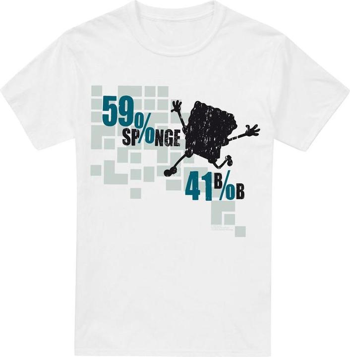 Actual product image Spongebob Squarepants Mens 59% Sponge 41% Bob T-Shirt (4XL)