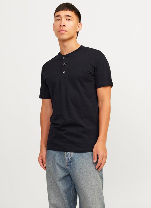 Produktbild Jack & Jones Einfarbig Grandad Kragen T-shirt T-shirt (L)