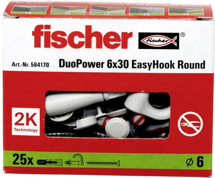 Actual product image Fischer Fisc EasyHook Round DuoPower 6x30 (25 pcs.)