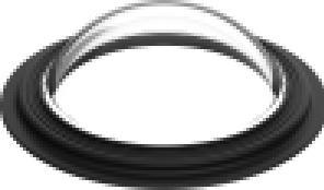 Actual product image Axis Replacement dome P91 A clear 2 pieces (Housing)