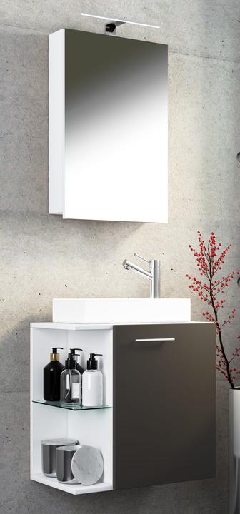 Produktbild VCM 3 tlg. Gäste WC Waschplatz Waschtisch Hausa Spiegelschrank