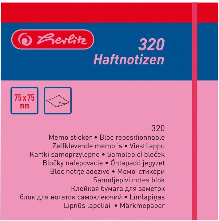 Produktbild Herlitz Haftnotizen, 75 x 75 mm, Neonfarben (75 x 75 mm)