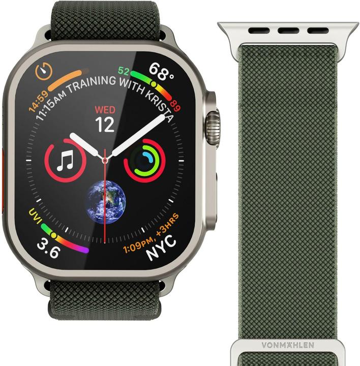 Produktbild Vonmählen Classic Nylon-Armband für Apple Watch 38 40 41 mm olivgrün (Nylon)