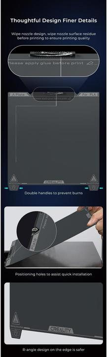 Actual product image Creality Printing platform K1C Smooth PEI build plate