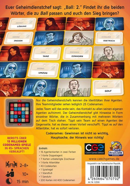 Actual product image Czech games edition Code names (German)