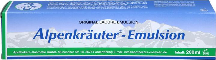 Actual product image Axisis LACÚRE Alpine Herbal Emulsion, 200 ml solution (Body cream, 200 ml)