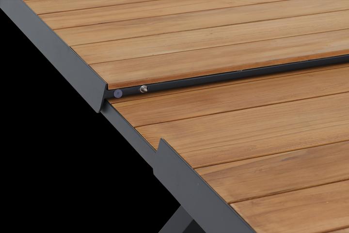 Produktbild Siena Garden Sincro Ausziehtisch 160/200x90cm matt anthrazit / Teak FSC (160 cm)