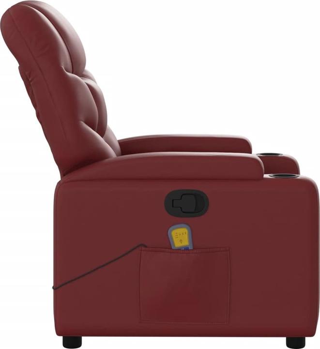Immagine prodotto VidaXL Sedia da massaggio in similpelle rosso vino, colore: rosso vino, materiale