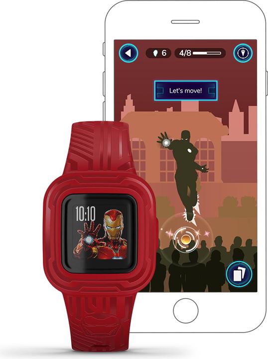 Actual product image Garmin Vivofit jr. 3 Marvel Iron Man (20 mm)
