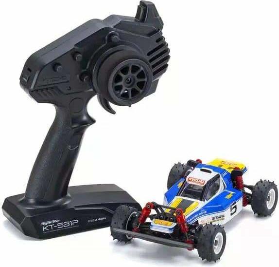 Actual product image Kyosho Buggy Mini-Z Optima 4WD Blue, ARTR, 1:27 (RTR Ready-to-Run)