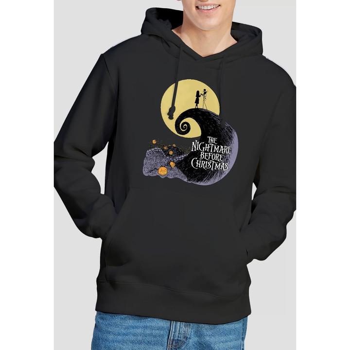 Immagine prodotto The Nightmare Before Christmas Felpa con Cappuccio Silhouette Lunare Uomo (XL)
