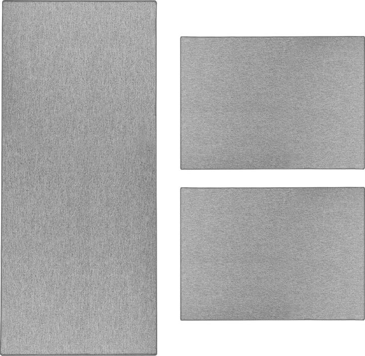 Immagine prodotto Karat Copriletto Sabang grigio argento in sisal 3 pezzi 2x80x150 cm e 80x300 cm (80 x 150 cm, 80 x 300 cm)