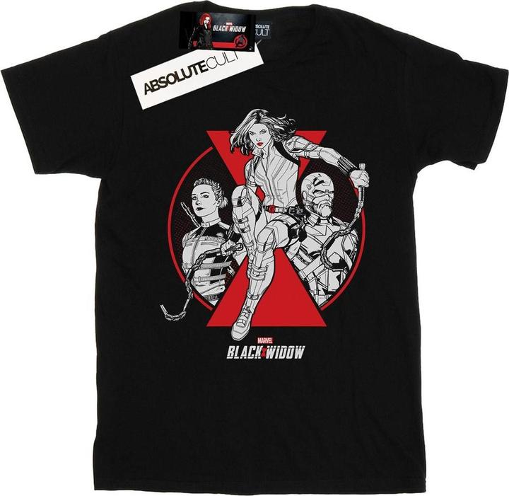 Black Widow Film Charakter Abzeichen TShirt (5XL)