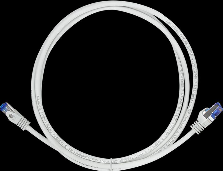 Produktbild LogiLink Patchkabel Ultraflex, Kat.6A, S/FTP, 2,0 m, grau mitCat.7 Rohkabel, extra flexibles & weiches Kabel (S/FTP, CAT6a, 2 m)