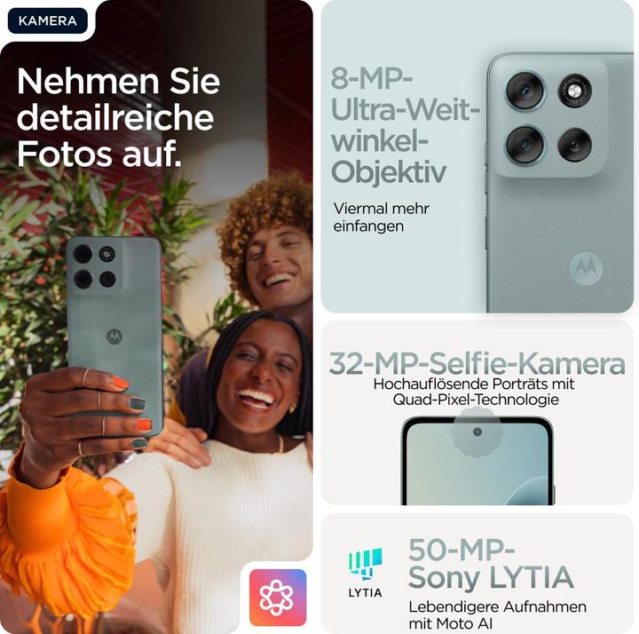 Immagine prodotto Motorola MOTO G56 8/256GB (256 GB, Gray Mist, 6.72", Doppia SIM Ibrida, 50 Mpx, 5G)