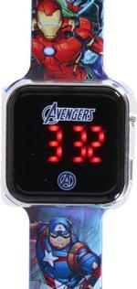 Produktbild Accutime LED-Kinderuhr Avengers (blau), Digitaluhr mit LED-Anzeige für Uhrzeit und Datum, Weiches... (Digitaluhr, 38 mm)