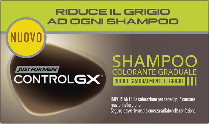 Immagine prodotto Just For Men Control GX Shampoo Colore Graduale 118ml - Nero (118 ml, Shampoo liquido)