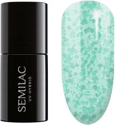 Actual product image Semilac UV Hybrid Nail Polish 495 Mint Glacier 7ml (495 Mint Glacier, Gel-Effect Nail Polish)