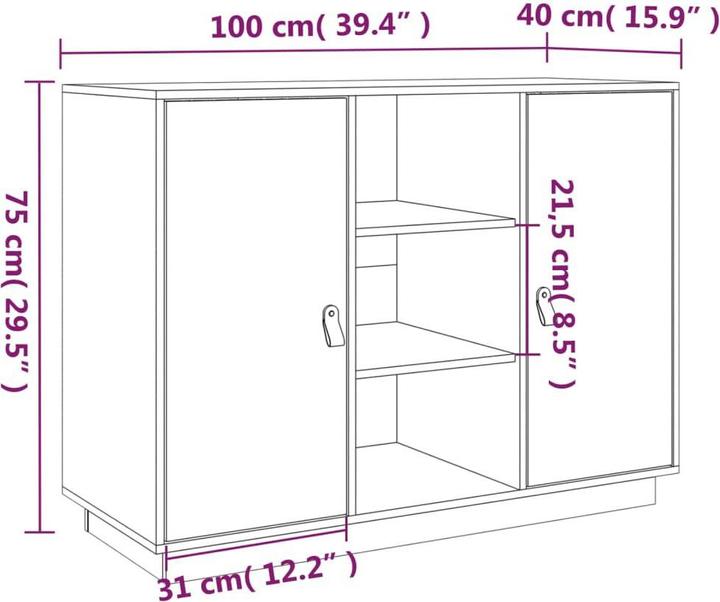 Actual product image VidaXL Emiliano (100 x 40 x 75 cm)