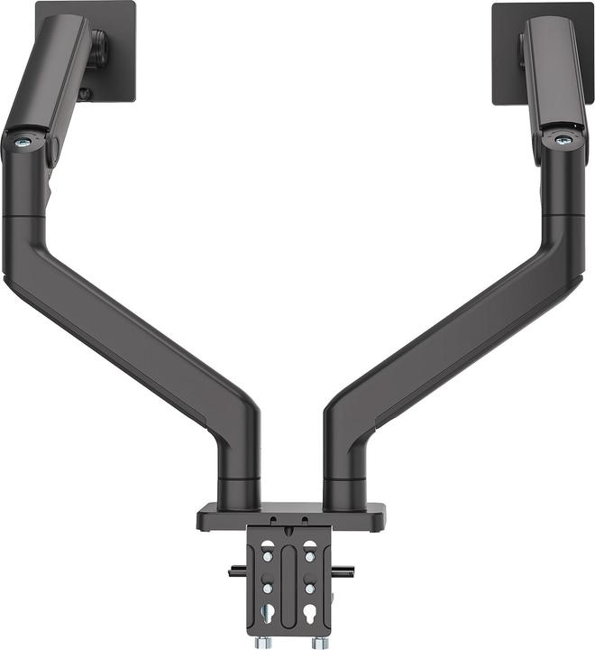 Produktbild Manhattan Tischhalterung mit mechanischer Feder und besonders hoher Traglast für zwei Monitore, Aluminium (Tisch, 45")