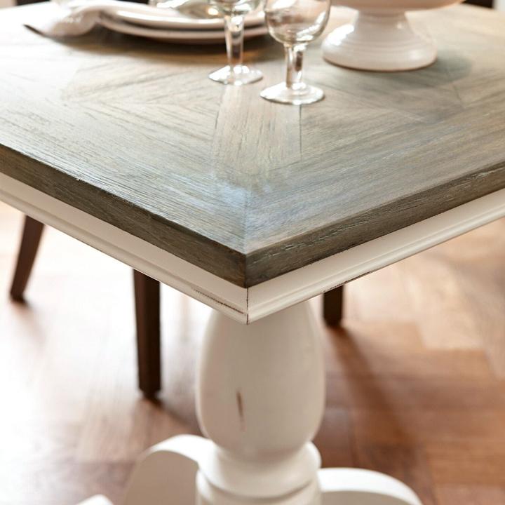 Image du produit Loberon Table Kingston blanc/marron (70, B, H)