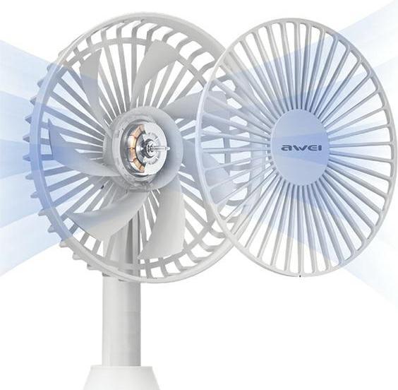 Actual product image Awei Mini Wiatrak biurkowy F29 czarny/black