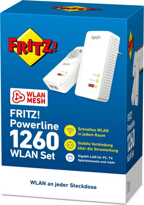 Actual product image AVM FRITZ!Powerline 1260 WLAN Set (1200 Mbit/s)