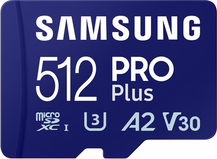 Actual product image Samsung PRO Plus with USB card reader (512 GB, microSDXC, U3, UHS-I)