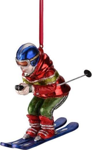 Produktbild CreaDiva Weihnachtskugel - Hänger Skifahrer, mehrfarbig (1 -teilig)
