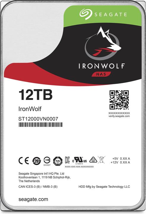 Produktbild Seagate IronWolf (12 TB, 3.5")