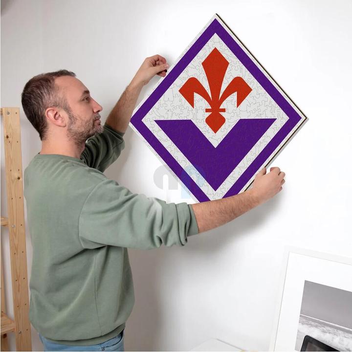 Produktbild Iconic ACF Fiorentina - Logo - Holz Puzzle Grösse L (500 Teile) (500 Teile)