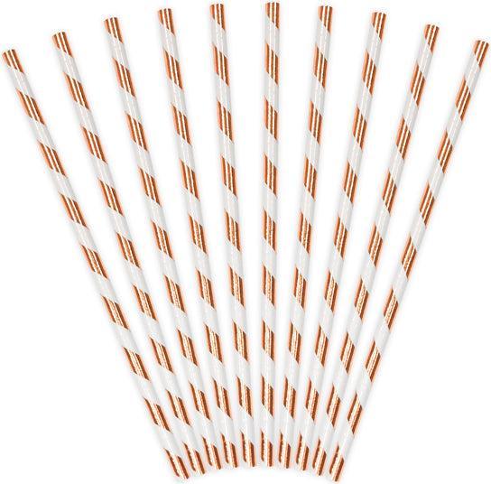 Actual product image Partydeco Red and white striped paper straw (10 x)