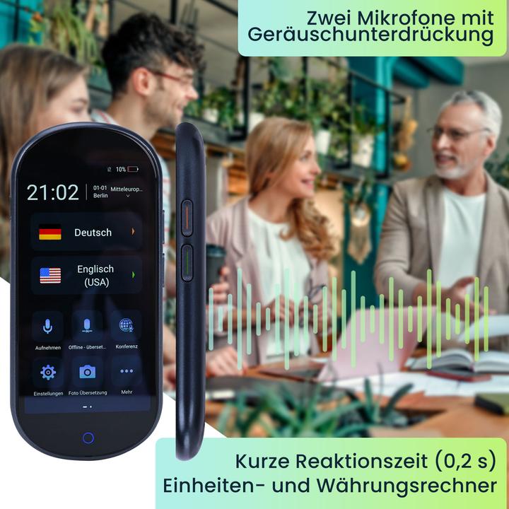 Immagine prodotto Casativo Set di 2 traduttori in tempo reale, 137 lingue, incluso il riconoscimento del testo e la (16 GB)