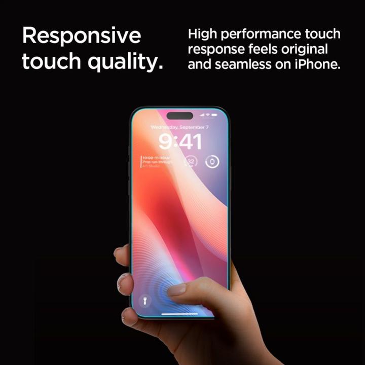 Produktbild Spigen Glas.Tr "Ez Fit" 2er-Pack fürfür iPhone 16 Pro Max 6,3" Privatsphäre (2 Stück, Apple iPhone 16 Pro Max)