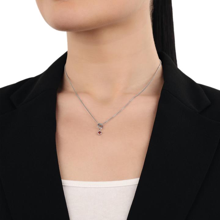 Actual product image Amor charms for ladies, 925 Sterling silver, zirconia synth. | January (Silver 925)