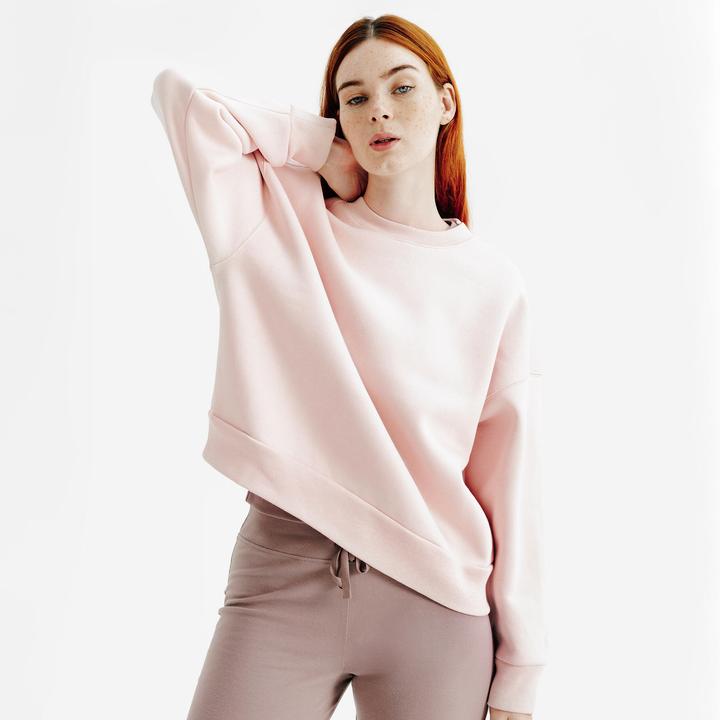 Decathlon Sweatshirt Damen Rundhals - rosa (XL)