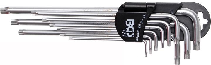 Actual product image BGS L-Type Wrench Set | extra long | T-Star (for Torx Plus) TS10 - TS50 | 9 pcs. (T-section)