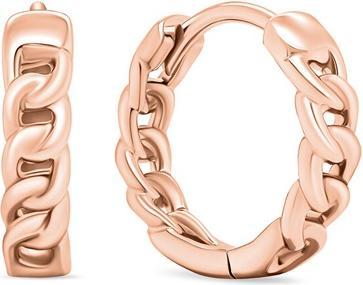 Brilio Silver - Stylish bronze hoop earrings EA680R