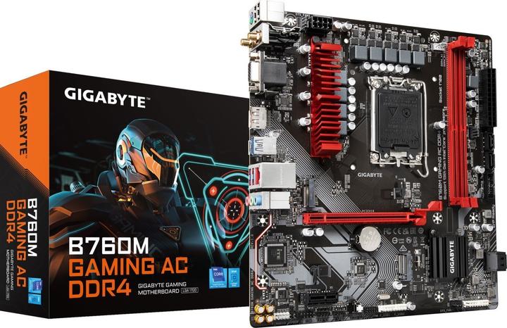 Produktbild Gigabyte Mainboard||Intel B760 Express|LGA1700|Micro-ATX|Memory DDR4|Memory slots 2|1xPCI-Express 3.0 1x|1xPC (LGA 1700, Intel B760, Intel B760 Express, mATX)