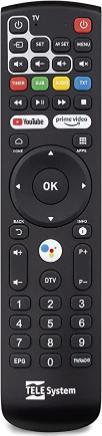Actual product image Telesystem TELE System 58035013 Bluetooth remote control TV Tuner Buttons (Device-specific remote control, Bluetooth)