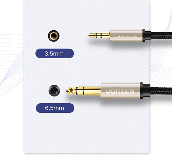 Produktbild Ugreen AV127 (1 m, 6.3mm Klinke (Jack), 3.5mm Klinke (AUX))