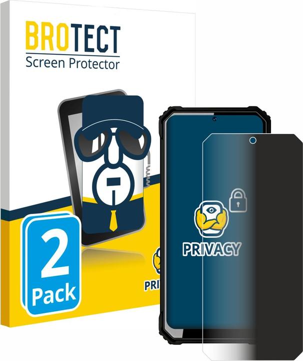 Actual product image BROTECT Anti-spy privacy film Blue light protection film (2 Piece, Oukitel C23 Pro)