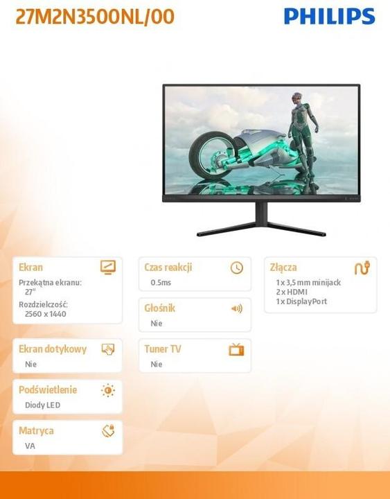 Actual product image Philips Evnia 27M2N3500NL (2560 x 1440 pixels, 27")