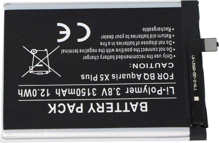 Actual product image AccuCell Akku BQ Aquaris X5 Plus, 3200