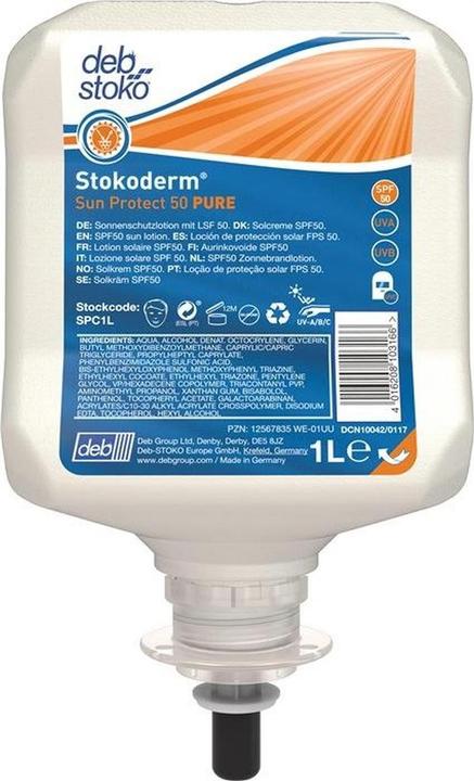 Immagine prodotto Stoko Crema protettiva per la pelle contro i raggi UV derm Sun Protect 50 PURE (Crema solare, SPF 50, 1000 ml, 1060 g)