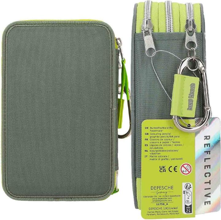 Actual product image Dino World - Triple Pencil Case REFLECTOR ( 0411758 )