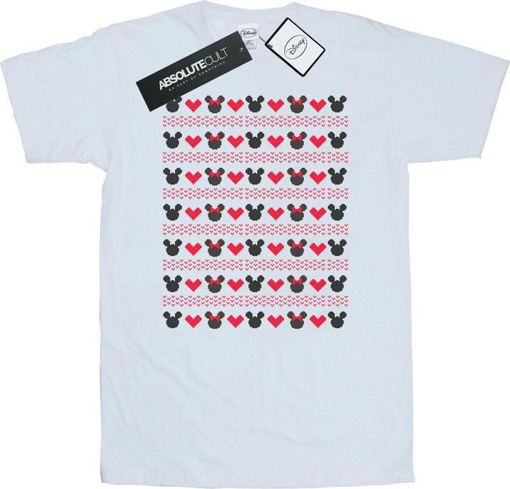 Disney Mickey And Minnie Christmas Hearts TShirt (M)