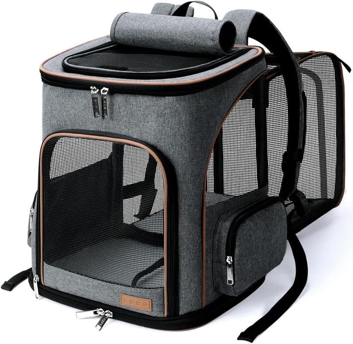 Lekesky Transportrucksack (Katze, Hund, Kleintier, Atmungsaktiv, Waschbar, Faltbar)