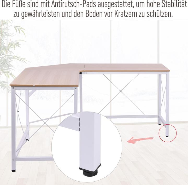 Image du produit Homcom Bureau d'angle (150 x 150 x 76 cm)