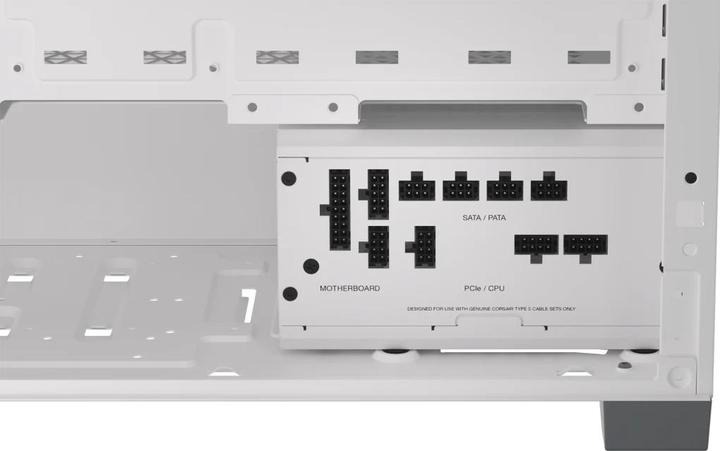 Actual product image Corsair RMx Shift White Series, RM750x Shift White, 750 Watt, 80 PLUS GOLD Certified, Fully Modular Power Su (750 W)